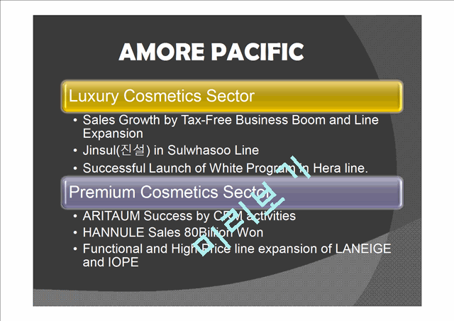 Cosmetics INDUSTRY,AMORE PACIFIC,아모레퍼시픽,LG H&H, ABLE C&C   (5 )